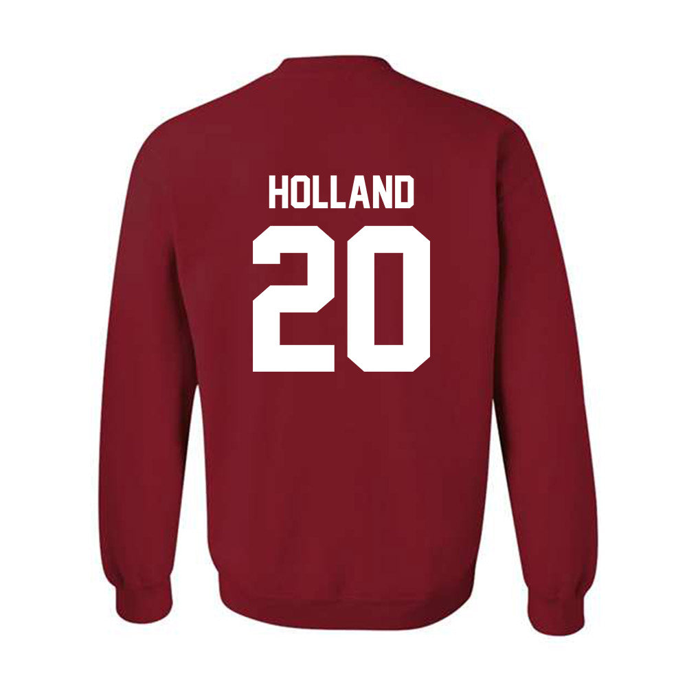 Arkansas - NCAA Baseball : Max Holland - Classic Shersey Crewneck Sweatshirt-1