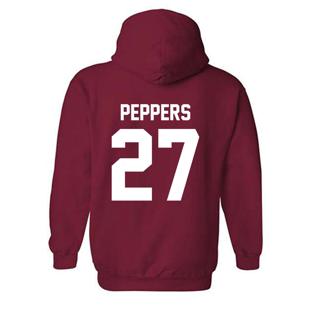 Arkansas - NCAA Women's Volleyball : Journey Peppers - Classic Shersey Hooded Sweatshirt-1