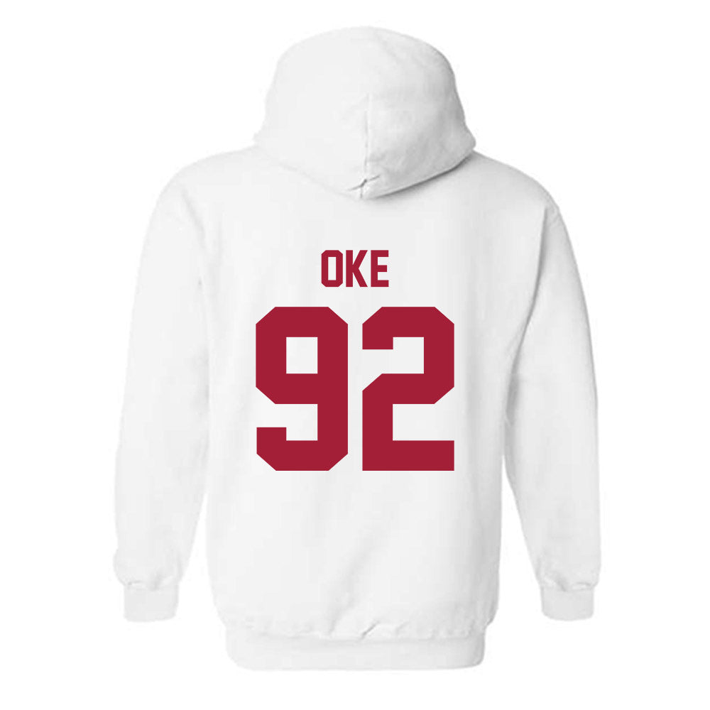 Arkansas - NCAA Football : David Oke - Generic Shersey Hooded Sweatshirt-1