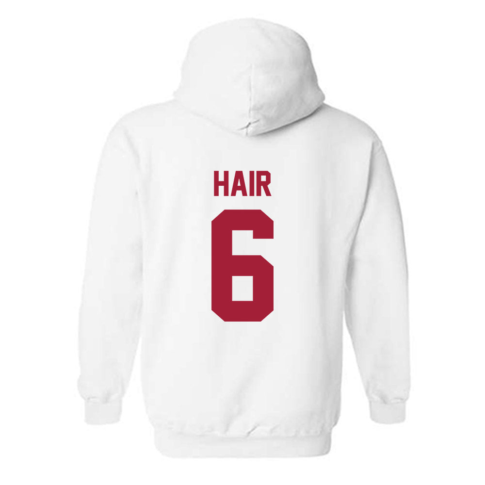 Arkansas - NCAA Women's Soccer : Cora Hair - Generic Shersey Hooded Sweatshirt-1