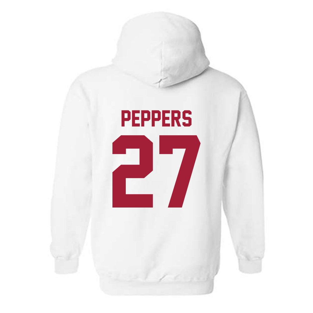 Arkansas - NCAA Women's Volleyball : Journey Peppers - Generic Shersey Hooded Sweatshirt-1