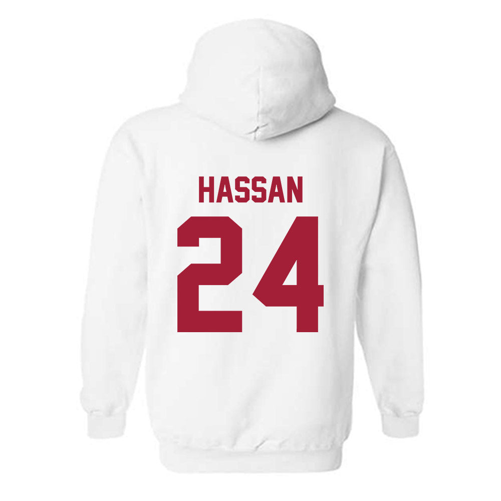 Arkansas - NCAA Women's Basketball : Aisha Hassan - Generic Shersey Hooded Sweatshirt-1