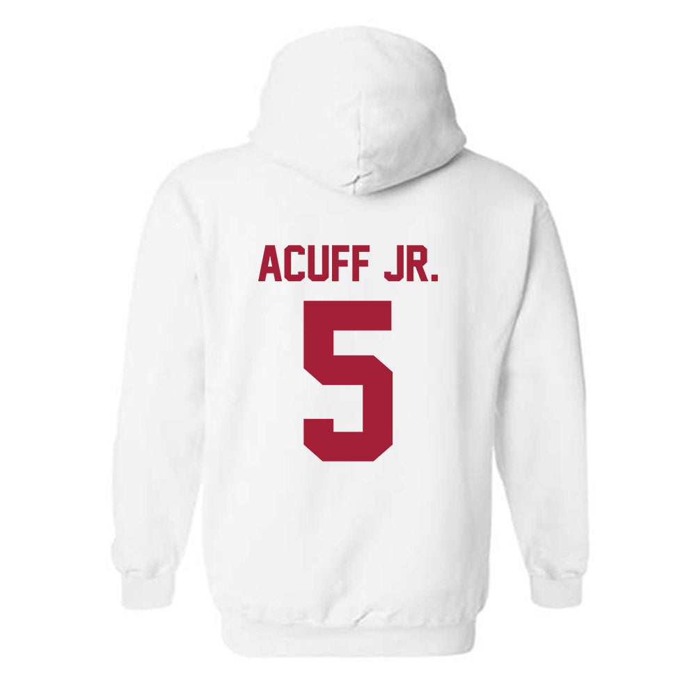 Arkansas - NCAA Men's Basketball : Darius Acuff Jr. - Generic Shersey Hooded Sweatshirt-1