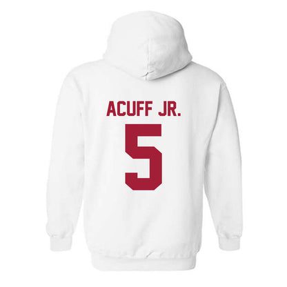 Arkansas - NCAA Men's Basketball : Darius Acuff Jr. - Generic Shersey Hooded Sweatshirt-1