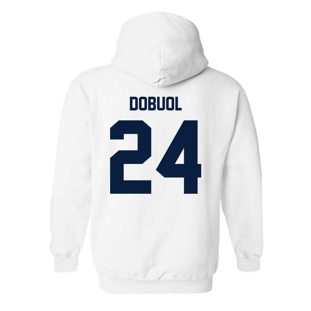 Monmouth - NCAA Men's Basketball : Jinup Dobuol - Classic Shersey Hooded Sweatshirt-1