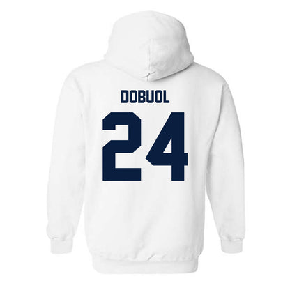 Monmouth - NCAA Men's Basketball : Jinup Dobuol - Classic Shersey Hooded Sweatshirt-1