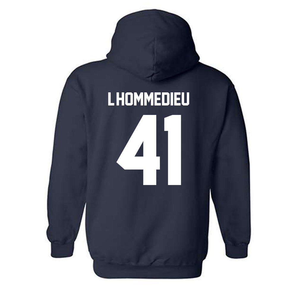 Monmouth - NCAA Men's Lacrosse : Benjamin L'Hommedieu - Classic Shersey Hooded Sweatshirt-1