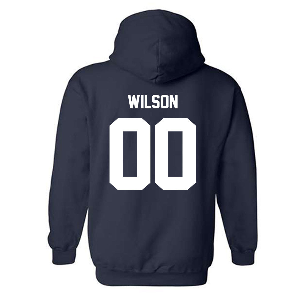 Monmouth - NCAA Football : Keisean Wilson - Classic Shersey Hooded Sweatshirt-1