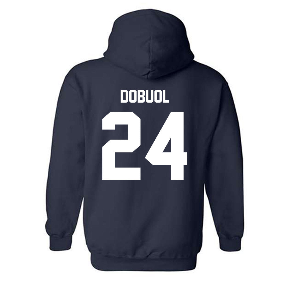 Monmouth - NCAA Men's Basketball : Jinup Dobuol - Classic Shersey Hooded Sweatshirt-1