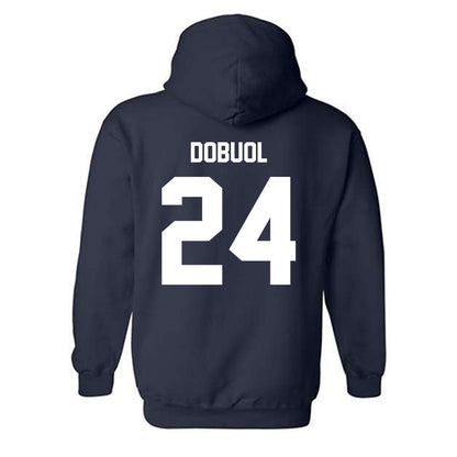 Monmouth - NCAA Men's Basketball : Jinup Dobuol - Classic Shersey Hooded Sweatshirt-1