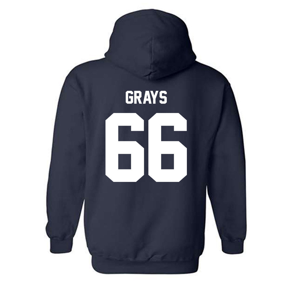 Monmouth - NCAA Football : Jayce Grays - Classic Shersey Hooded Sweatshirt-1