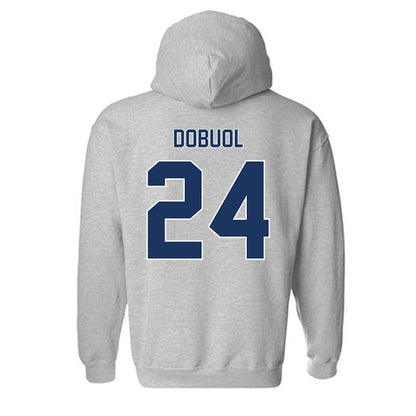 Monmouth - NCAA Men's Basketball : Jinup Dobuol - Classic Shersey Hooded Sweatshirt-1