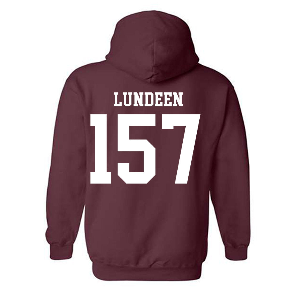 NSU - NCAA Wrestling : Griffin Lundeen - Classic Shersey Hooded Sweatshirt-1