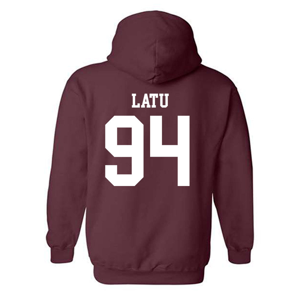 NSU - NCAA Football : Tau Latu - Classic Shersey Hooded Sweatshirt-1