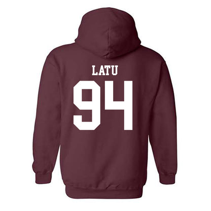 NSU - NCAA Football : Tau Latu - Classic Shersey Hooded Sweatshirt-1
