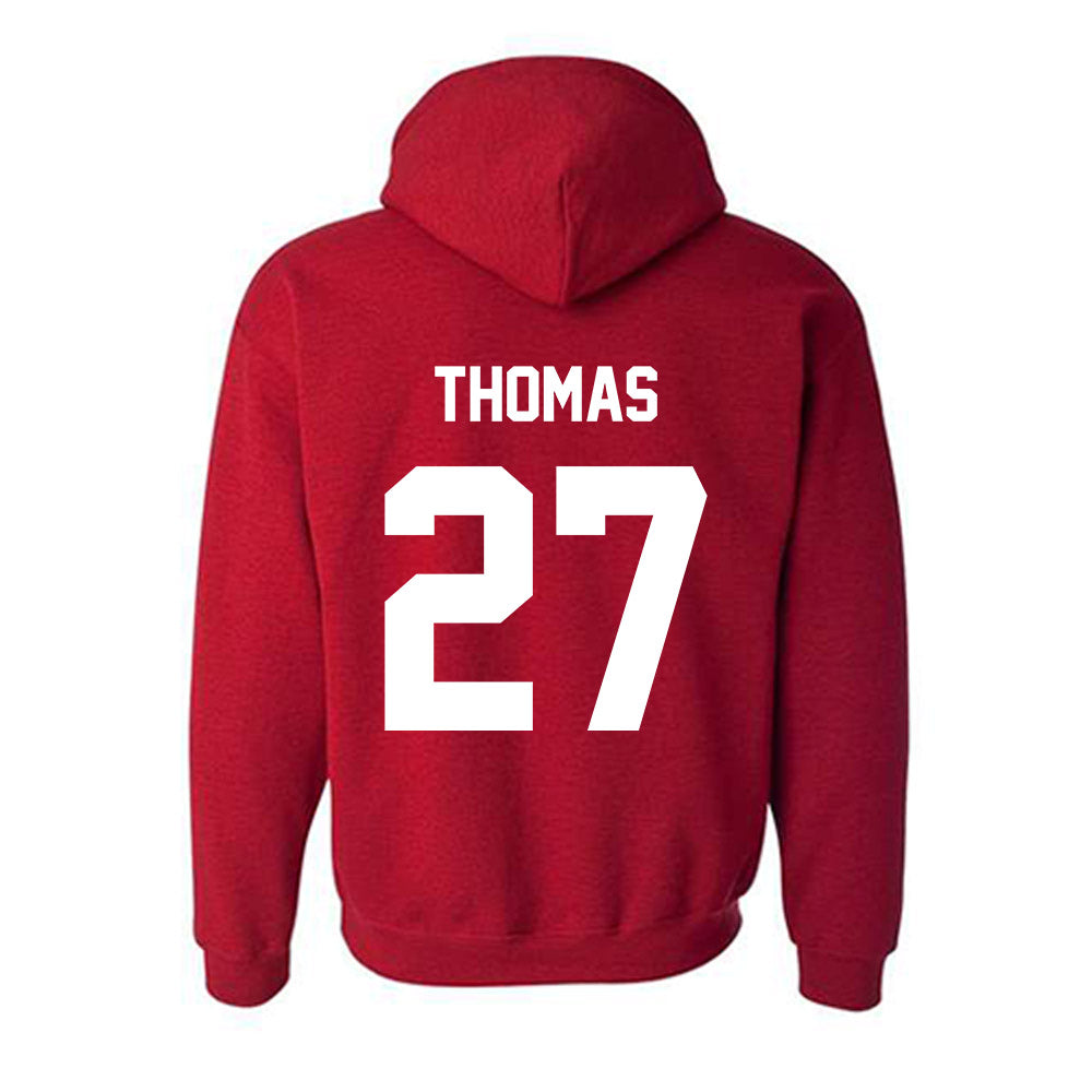 Arkansas State - NCAA Football : AJ Thomas - Classic Shersey Hooded Sweatshirt-3