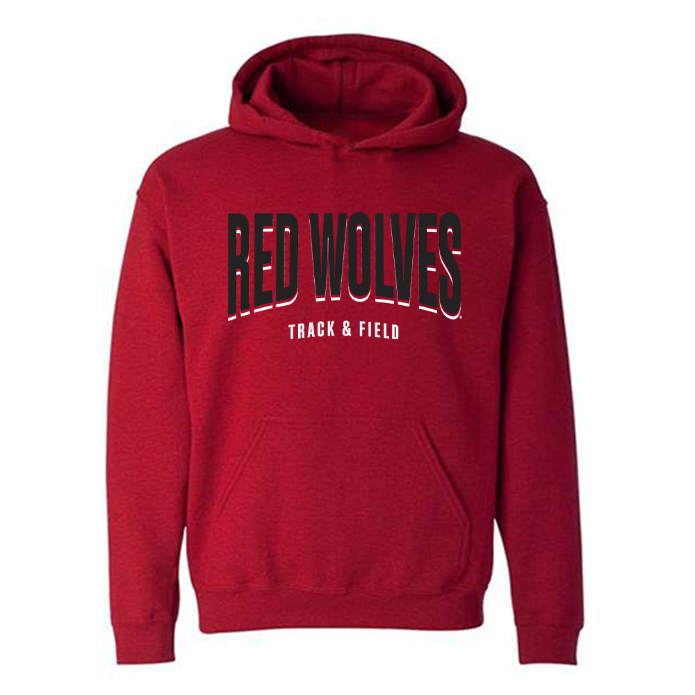 Arkansas State - NCAA Men's Track & Field : Jared Moore - Classic Shersey Hooded Sweatshirt-1