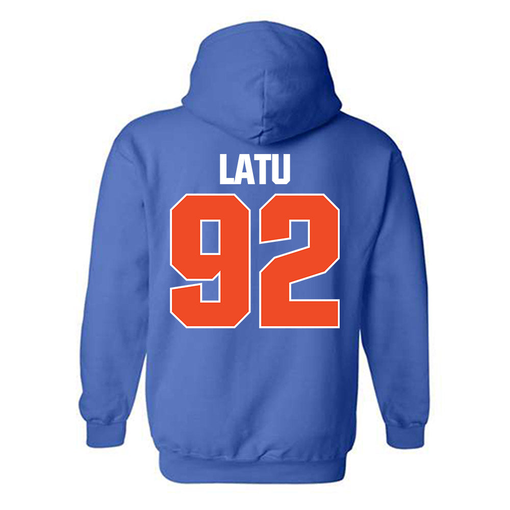 Boise State - NCAA Football : David Latu - Sport Shersey Hooded Sweatshirt-1