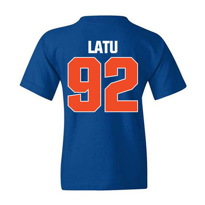 Boise State - NCAA Football : David Latu - Sport Shersey Youth T-Shirt-1