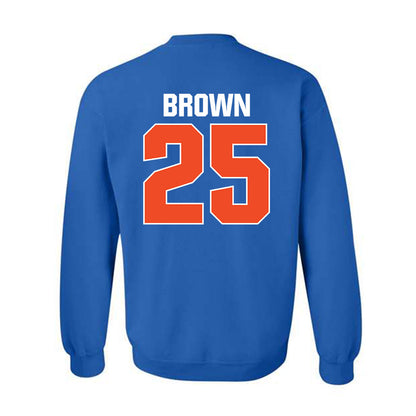 Boise State - NCAA Football : Quinton Brown - Sport Shersey Crewneck Sweatshirt-1