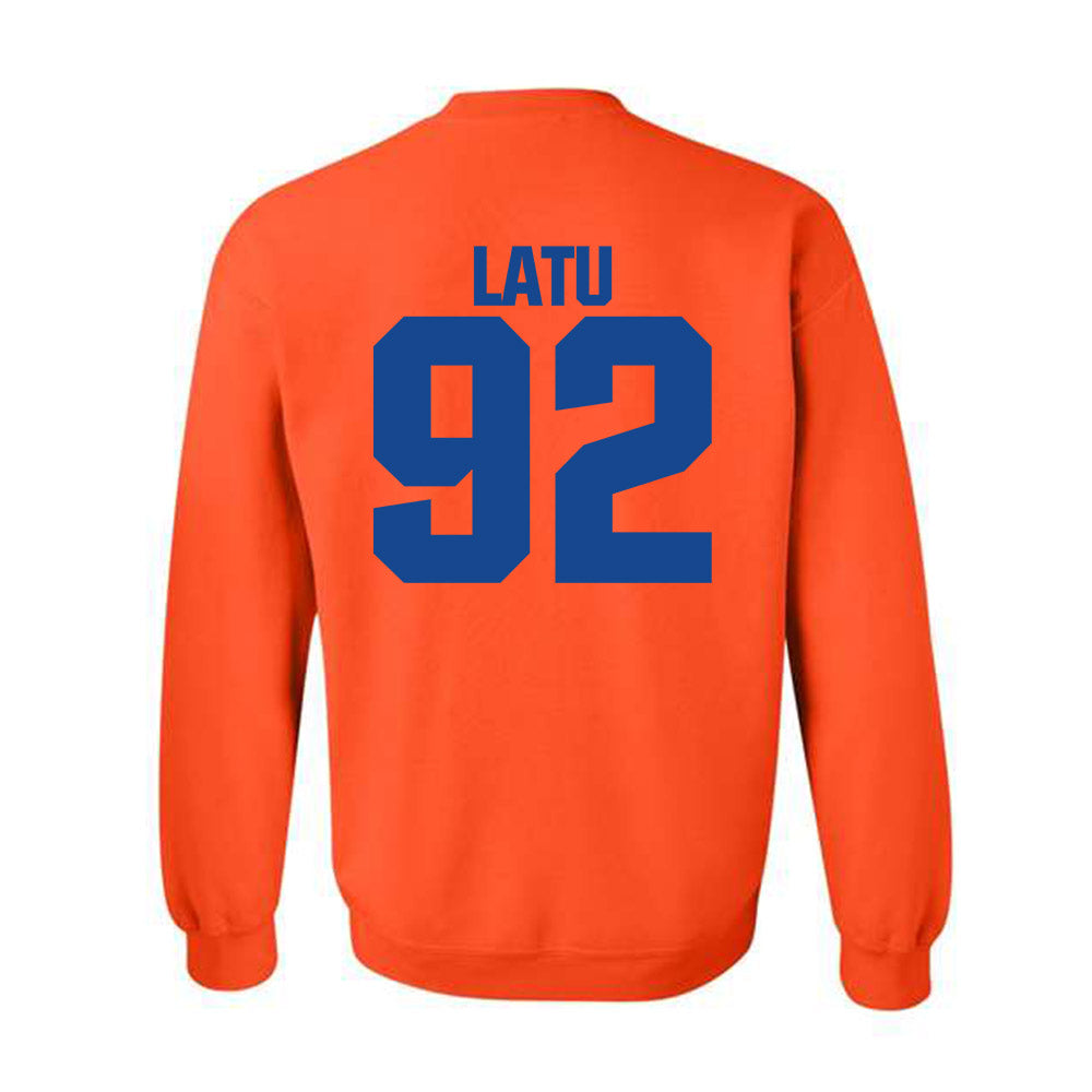 Boise State - NCAA Football : David Latu - Sport Shersey Crewneck Sweatshirt-1