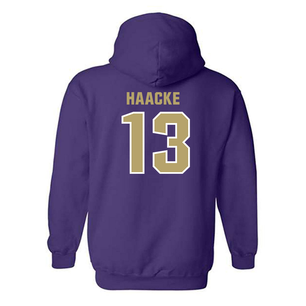 JMU - NCAA Baseball : Will Haacke - Classic Shersey Hooded Sweatshirt-1