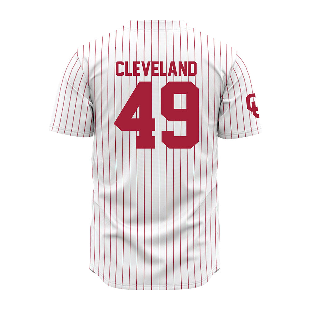 Oklahoma - NCAA Baseball : Jackson Cleveland - Pinstripe Jersey-1