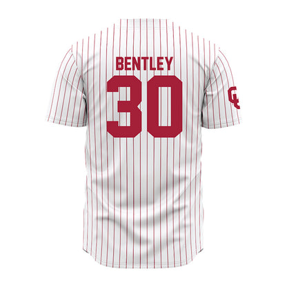 Oklahoma - NCAA Baseball : Noah Bentley - Pinstripe Jersey-1