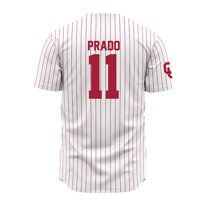 Oklahoma - NCAA Baseball : Gerardo Prado - Pinstripe Jersey-1