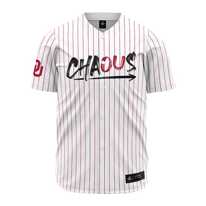 Oklahoma - NCAA Baseball : Noah Bentley - Pinstripe Jersey-0