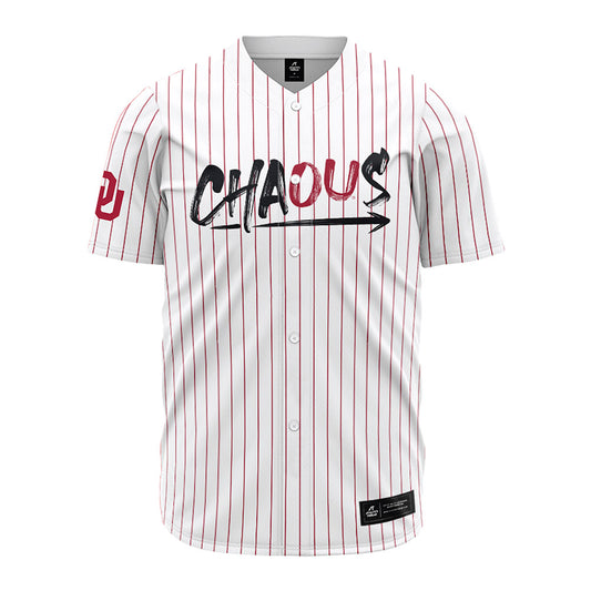 Oklahoma - NCAA Baseball : Noah Bentley - Pinstripe Jersey-0