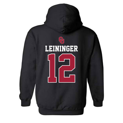 Oklahoma - NCAA Baseball : Ryley Leininger - Fashion Shersey Hooded Sweatshirt-1