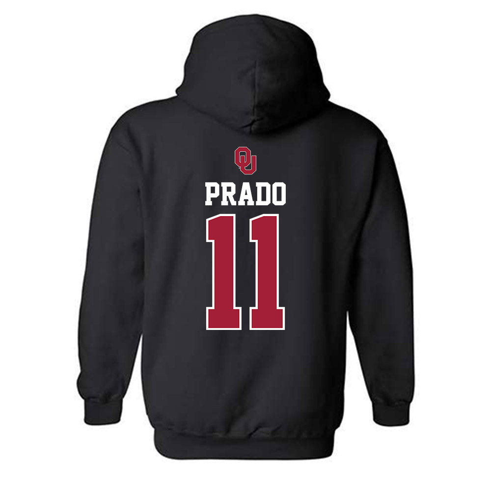Oklahoma - NCAA Baseball : Gerardo Prado - Fashion Shersey Hooded Sweatshirt-1