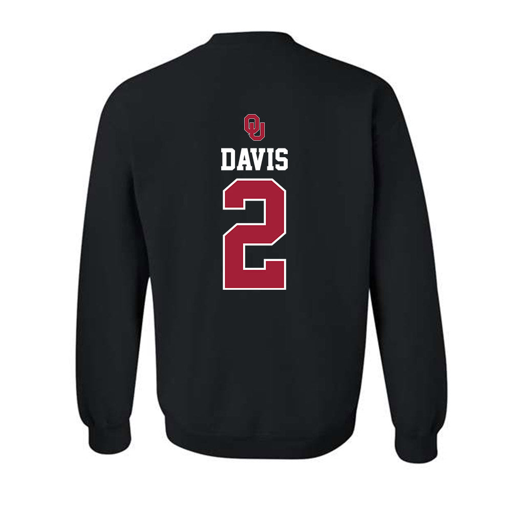 Oklahoma - NCAA Baseball : Myles Davis - Fashion Shersey Crewneck Sweatshirt-1