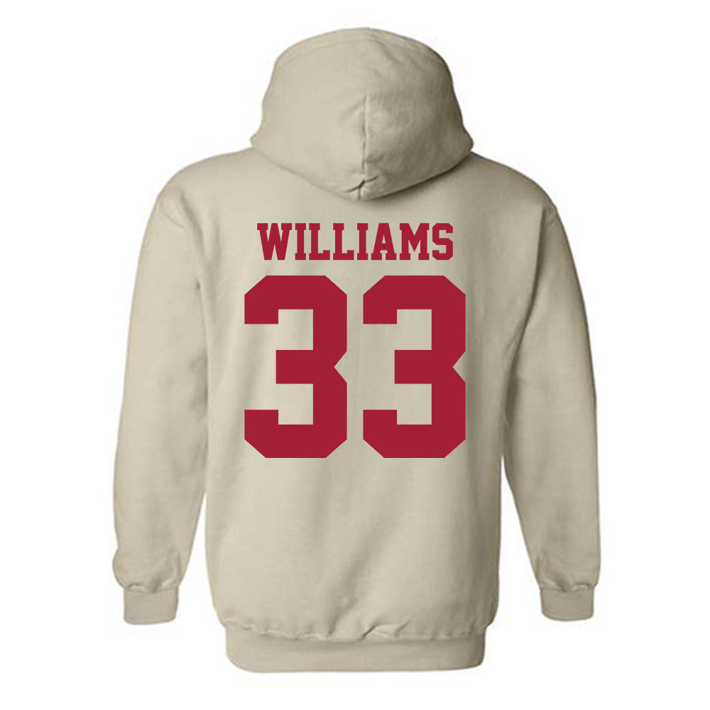 Oklahoma - NCAA Baseball : Isaac Williams - Fashion Shersey Hooded Sweatshirt-1