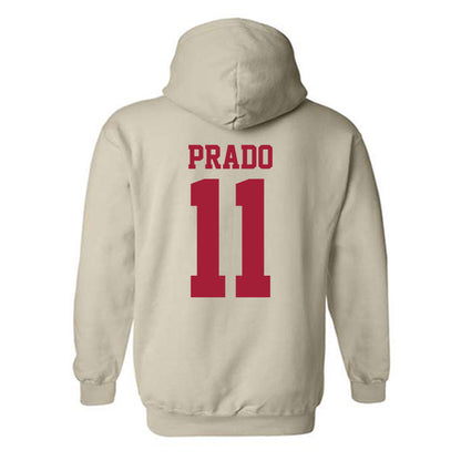 Oklahoma - NCAA Baseball : Gerardo Prado - Fashion Shersey Hooded Sweatshirt-1
