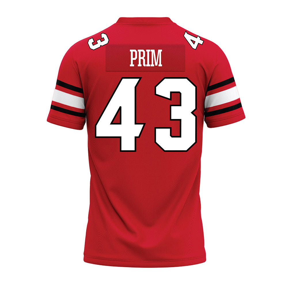 NC State - NCAA Football : AJ Prim - Red Premium Football Jersey-1