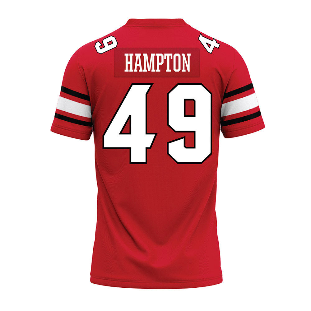 NC State - NCAA Football : Jailun Hampton - Red Premium Football Jersey-1