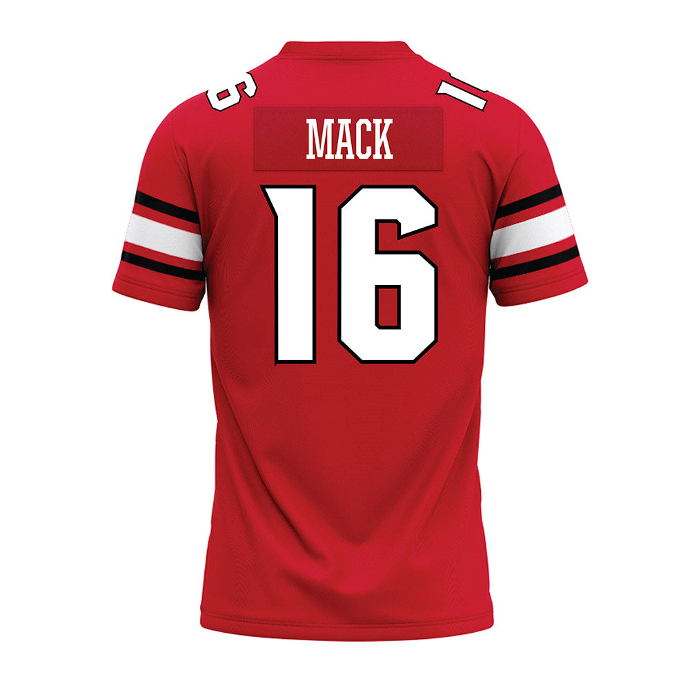 NC State - NCAA Football : King Mack - Red Premium Football Jersey-1