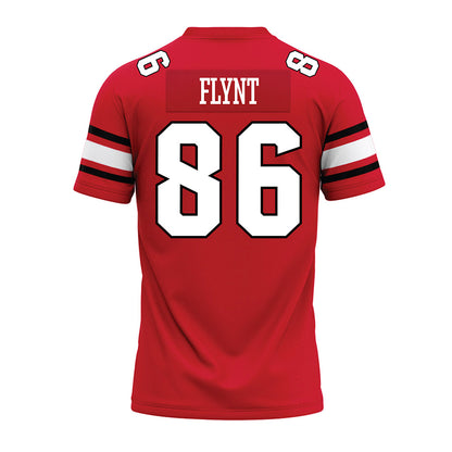 NC State - NCAA Football : Ian Flynt - Red Premium Football Jersey-1