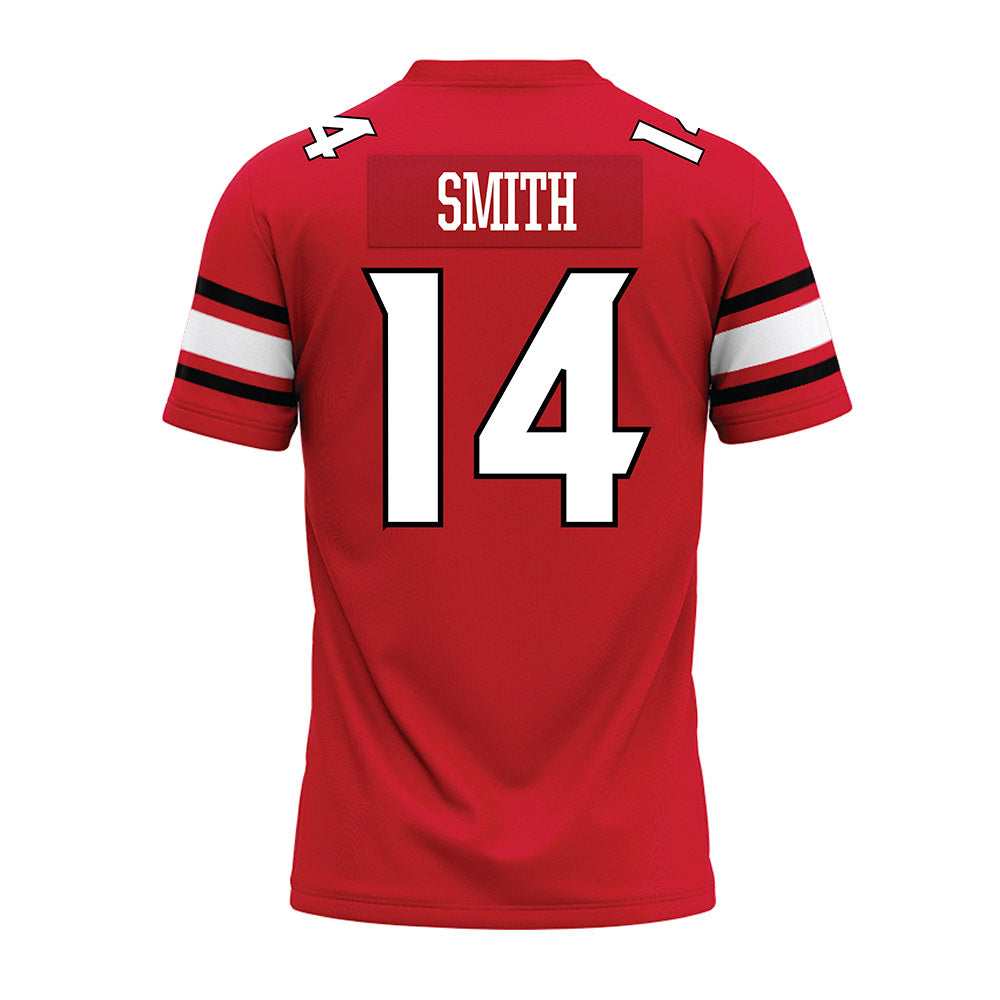 NC State - NCAA Football : Jacob Smith - Red Premium Football Jersey-1