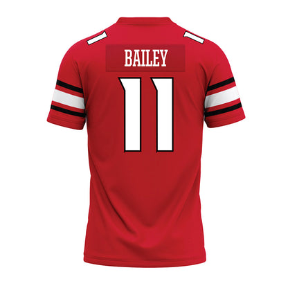 NC State - NCAA Football : CJ Bailey - Red Premium Football Jersey-1