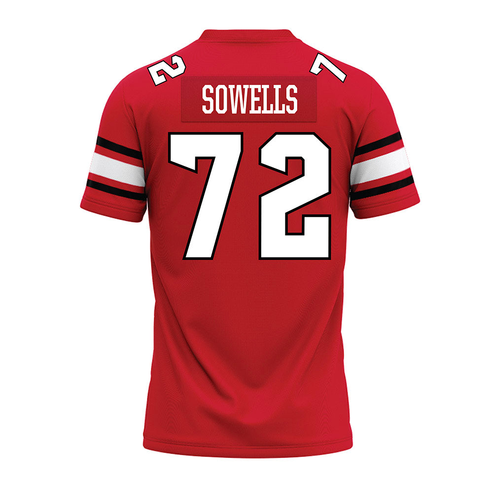 NC State - NCAA Football : Spike Sowells - Red Premium Football Jersey-1