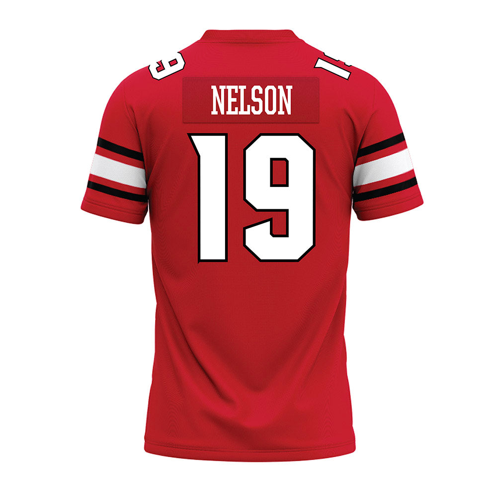 NC State - NCAA Football : DaKaari Nelson - Red Premium Football Jersey-1