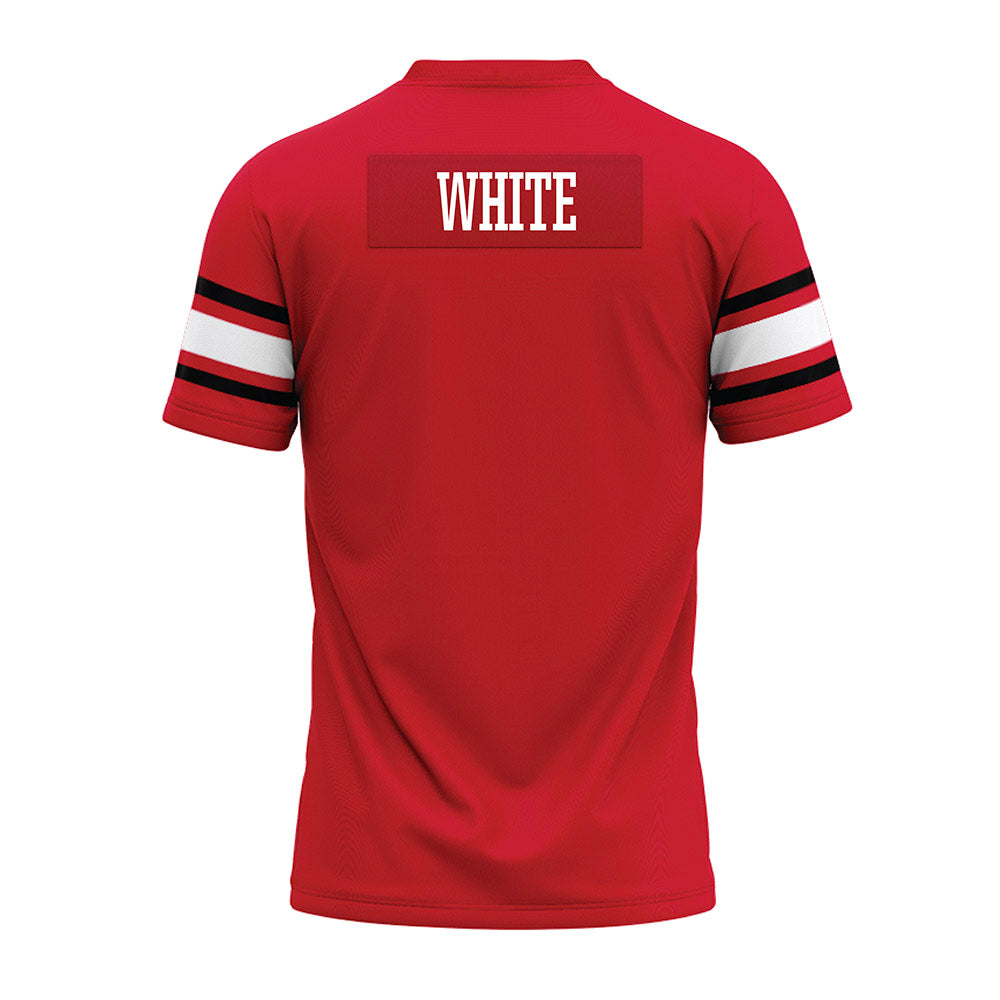 NC State - NCAA Football : Ty White - Red Premium Football Jersey-1