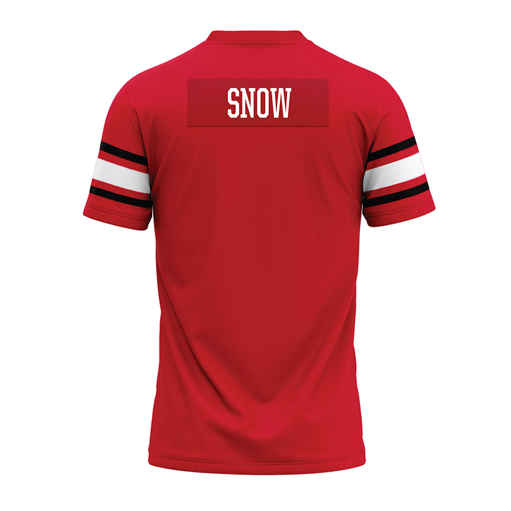 NC State - NCAA Football : Victor Snow - Red Premium Football Jersey-1