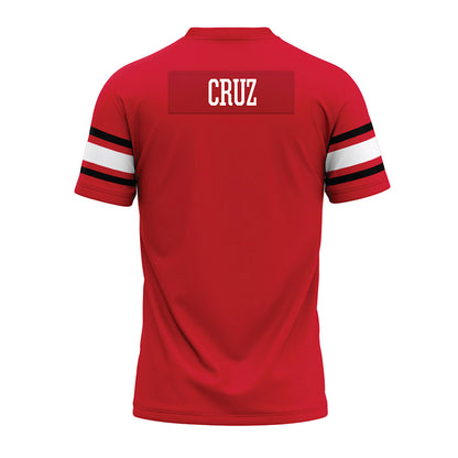 NC State - NCAA Football : Daniel Cruz - Red Premium Football Jersey-1