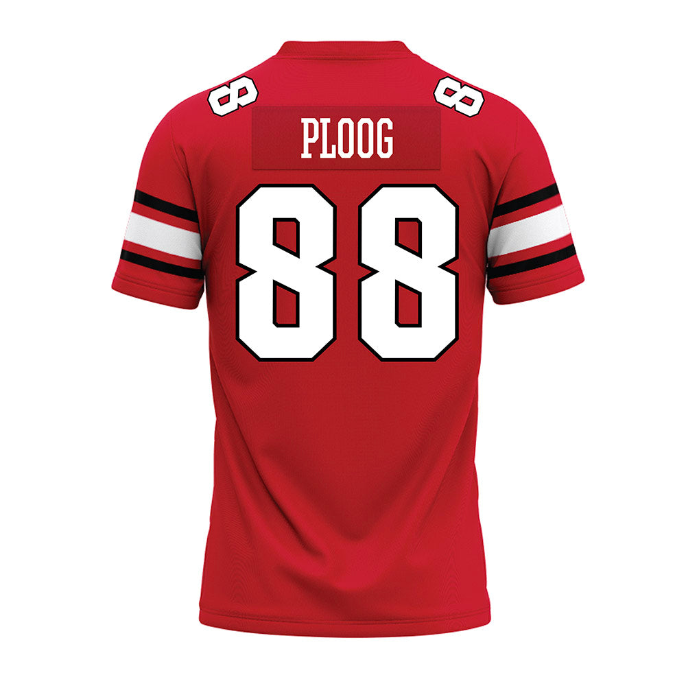 NC State - NCAA Football : Vander Ploog - Red Premium Football Jersey-1