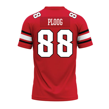 NC State - NCAA Football : Vander Ploog - Red Premium Football Jersey-1