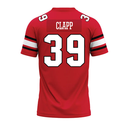 NC State - NCAA Football : Tristan Clapp - Red Premium Football Jersey-1